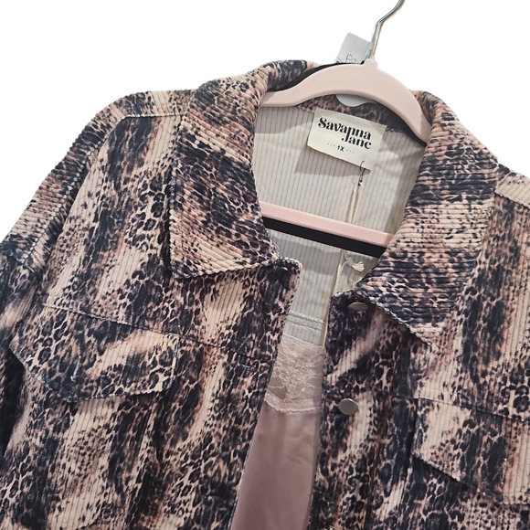 NWT Savanna Jane Womens Snake Print Jacket Plus Size 1X - Picture 4 of 4